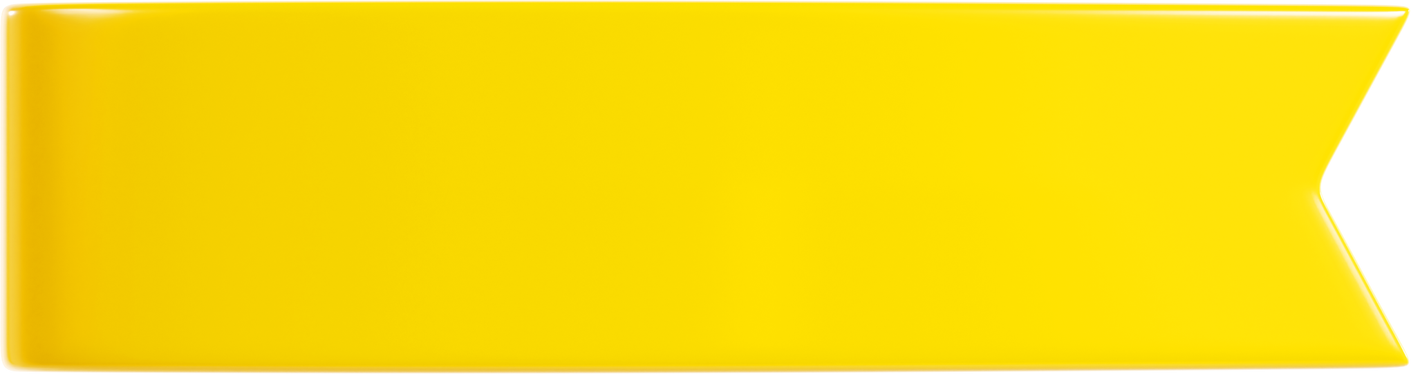 Yellow ribbon banner 3d