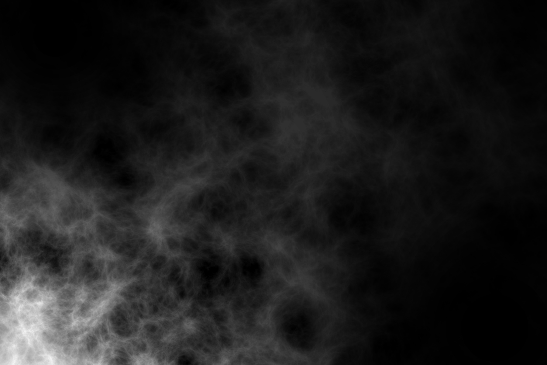 White Smoke on Black Background